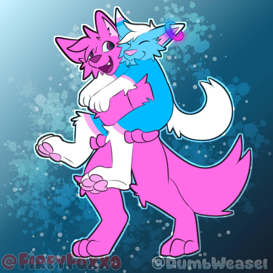 Piggyback YCH by FireyFoxxo
