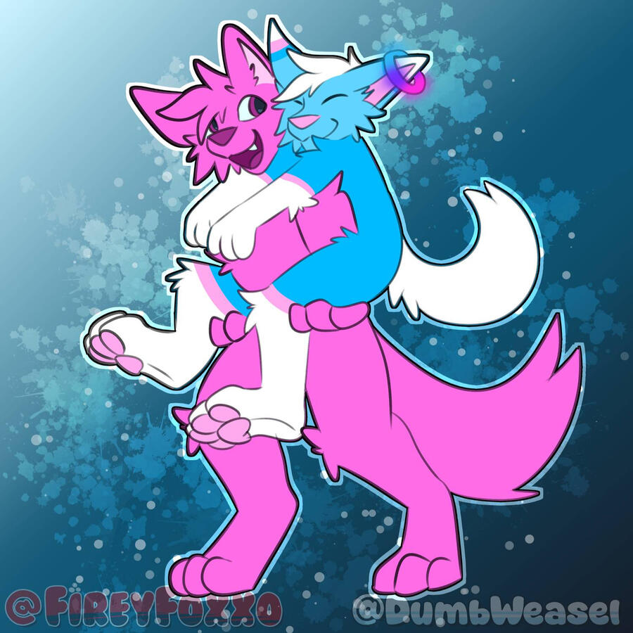 Piggyback YCH (C) by FireyFoxxo